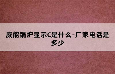 威能锅炉显示C是什么-厂家电话是多少