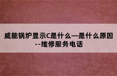 威能锅炉显示C是什么—是什么原因--维修服务电话