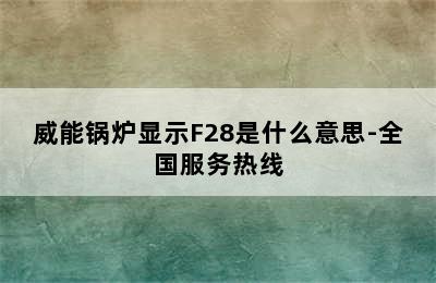 威能锅炉显示F28是什么意思-全国服务热线