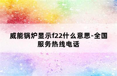 威能锅炉显示f22什么意思-全国服务热线电话