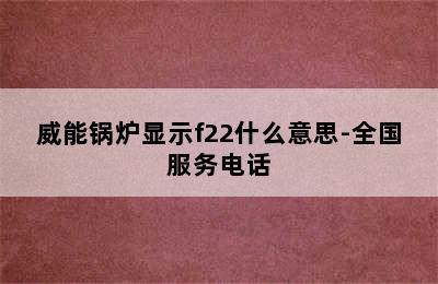 威能锅炉显示f22什么意思-全国服务电话