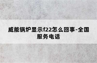 威能锅炉显示f22怎么回事-全国服务电话