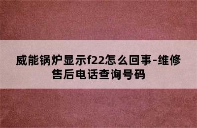 威能锅炉显示f22怎么回事-维修售后电话查询号码