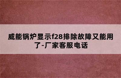 威能锅炉显示f28排除故障又能用了-厂家客服电话