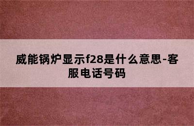 威能锅炉显示f28是什么意思-客服电话号码