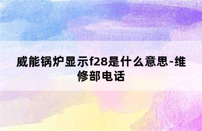 威能锅炉显示f28是什么意思-维修部电话