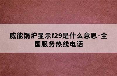 威能锅炉显示f29是什么意思-全国服务热线电话