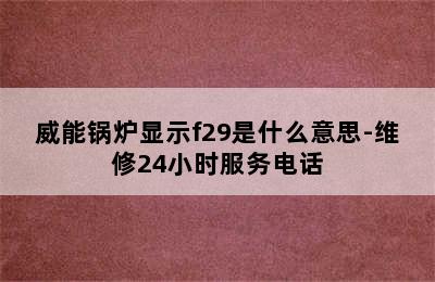 威能锅炉显示f29是什么意思-维修24小时服务电话