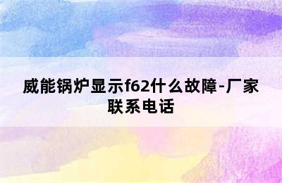 威能锅炉显示f62什么故障-厂家联系电话