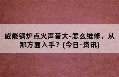 威能锅炉点火声音大-怎么维修，从那方面入手？(今日-资讯)