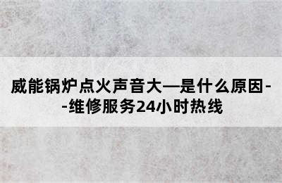 威能锅炉点火声音大—是什么原因--维修服务24小时热线