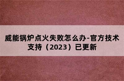 威能锅炉点火失败怎么办-官方技术支持（2023）已更新