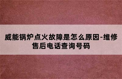 威能锅炉点火故障是怎么原因-维修售后电话查询号码