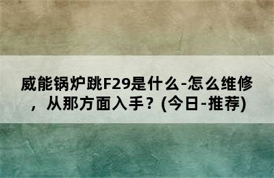 威能锅炉跳F29是什么-怎么维修，从那方面入手？(今日-推荐)