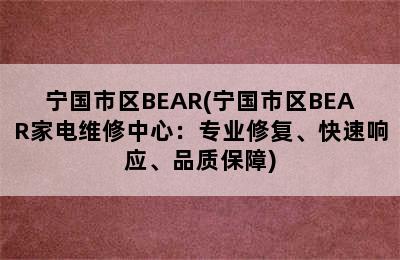 宁国市区BEAR(宁国市区BEAR家电维修中心：专业修复、快速响应、品质保障)