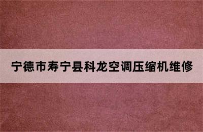 宁德市寿宁县科龙空调压缩机维修