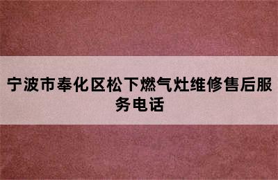 宁波市奉化区松下燃气灶维修售后服务电话