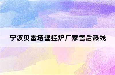 宁波贝雷塔壁挂炉厂家售后热线