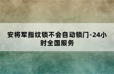 安将军指纹锁不会自动锁门-24小时全国服务