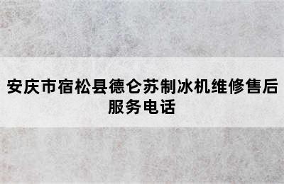 安庆市宿松县德仑苏制冰机维修售后服务电话