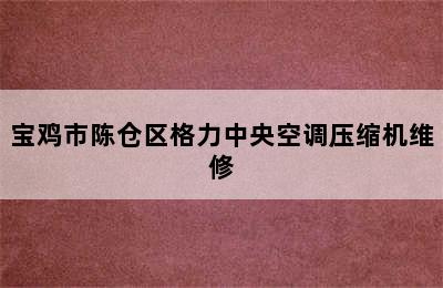 宝鸡市陈仓区格力中央空调压缩机维修