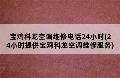 宝鸡科龙空调维修电话24小时(24小时提供宝鸡科龙空调维修服务)