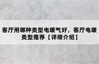 客厅用哪种类型电暖气好，客厅电暖类型推荐【详细介绍】