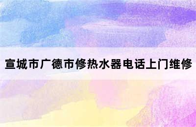 宣城市广德市修热水器电话上门维修