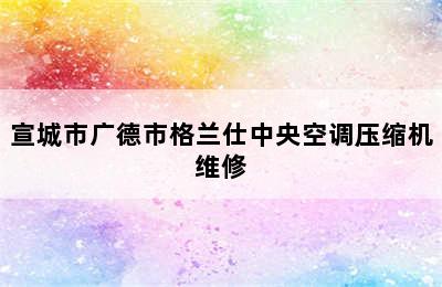 宣城市广德市格兰仕中央空调压缩机维修