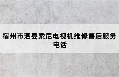 宿州市泗县索尼电视机维修售后服务电话