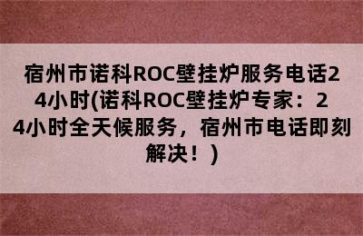 宿州市诺科ROC壁挂炉服务电话24小时(诺科ROC壁挂炉专家：24小时全天候服务，宿州市电话即刻解决！)