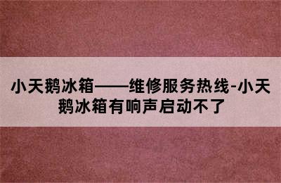 小天鹅冰箱——维修服务热线-小天鹅冰箱有响声启动不了