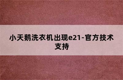 小天鹅洗衣机出现e21-官方技术支持