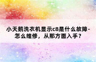 小天鹅洗衣机显示c8是什么故障-怎么维修，从那方面入手？