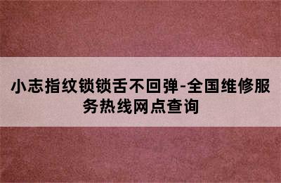 小志指纹锁锁舌不回弹-全国维修服务热线网点查询