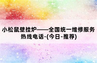 小松鼠壁挂炉——全国统一维修服务热线电话-(今日-推荐)