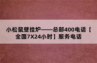 小松鼠壁挂炉——总部400电话【全国7X24小时】服务电话