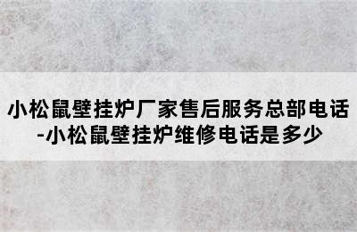 小松鼠壁挂炉厂家售后服务总部电话-小松鼠壁挂炉维修电话是多少