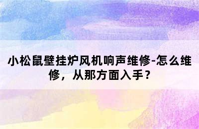 小松鼠壁挂炉风机响声维修-怎么维修，从那方面入手？