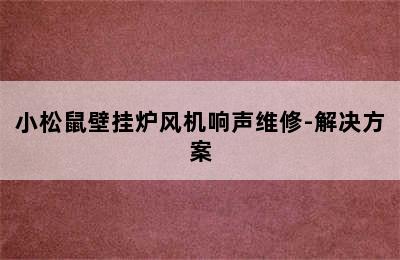 小松鼠壁挂炉风机响声维修-解决方案