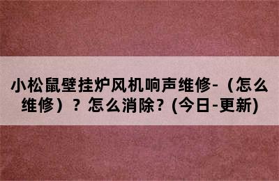 小松鼠壁挂炉风机响声维修-（怎么维修）？怎么消除？(今日-更新)