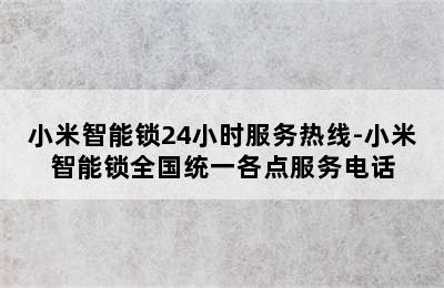 小米智能锁24小时服务热线-小米智能锁全国统一各点服务电话