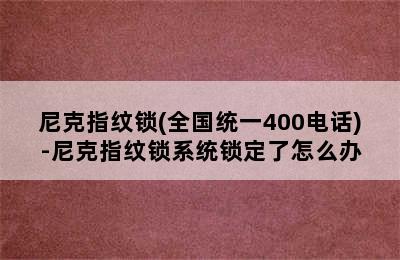 尼克指纹锁(全国统一400电话)-尼克指纹锁系统锁定了怎么办