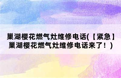 巢湖樱花燃气灶维修电话(【紧急】巢湖樱花燃气灶维修电话来了！)