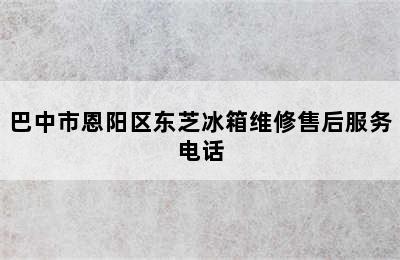 巴中市恩阳区东芝冰箱维修售后服务电话