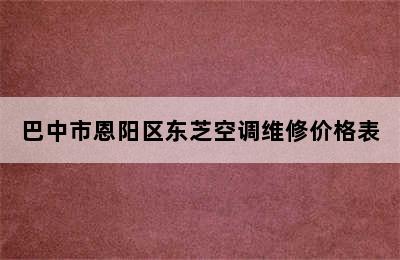 巴中市恩阳区东芝空调维修价格表