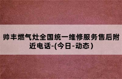 帅丰燃气灶全国统一维修服务售后附近电话-(今日-动态）