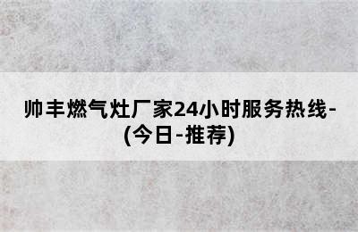 帅丰燃气灶厂家24小时服务热线-(今日-推荐)