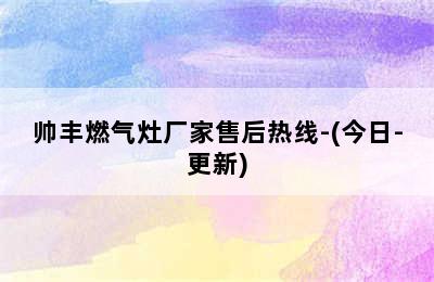 帅丰燃气灶厂家售后热线-(今日-更新)