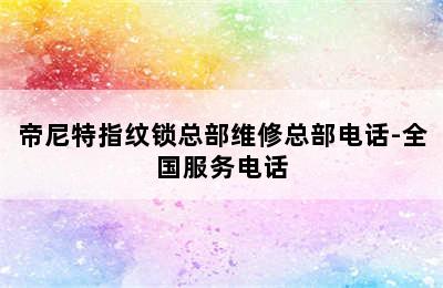 帝尼特指纹锁总部维修总部电话-全国服务电话